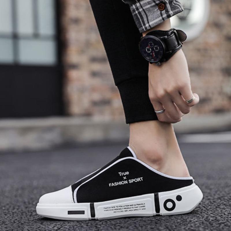 Designer Trendy Men's Casual Shoes 2024 Summer New Comfortable Breathable Sneakers Male Versatile Half Slippers Sandals Hot Sale