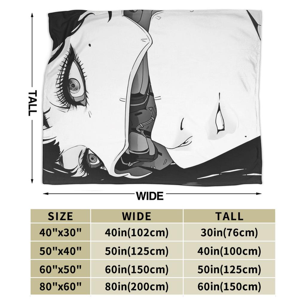 Motoko Kusanagi Ghost in the Shell Blankets Coral Fleece Plush Spring/Autumn Throw Blankets for Sofa Outdoor Rug Piece