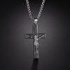 Christian Jesus Cross Necklace for Women Men Stainless Steel Chains Choker Religion Pendants Jewelry Prayer Baptism Gift