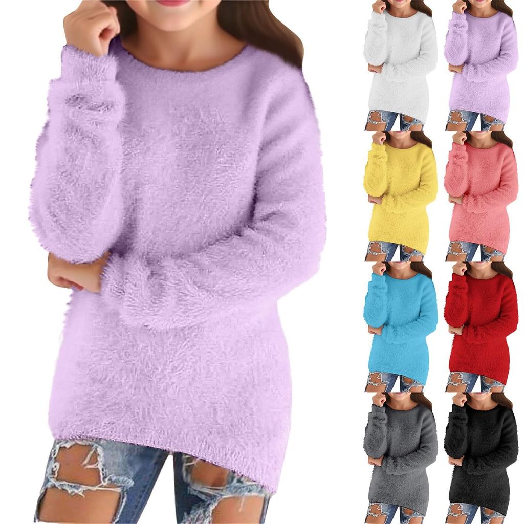 Blusa Infantil Moderna Quente e Versátil com Gola Redonda