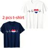 I Love the Netherlands Pattern Print Men's T-shirt Summer Men's and Women's Casual Fashion Tops Men's Short Sleeve T-shirt Oversize Clothing