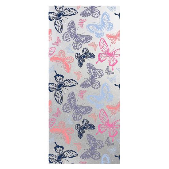 

Frosted Static Glass Sticker Geometric Butterfly Jigsaw Decorative Static Window Cling UV Sun Blocking Privacy Film for Home Office Bathroom K