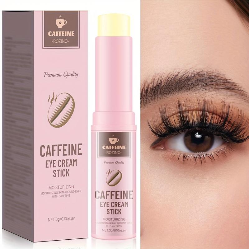 Caffeine Eye Cream Stick with Plant Extracts Gently Nourish, Improve Fine Lines, Relieve Under Eye Bags, Dark Circles and Boost Elasticity