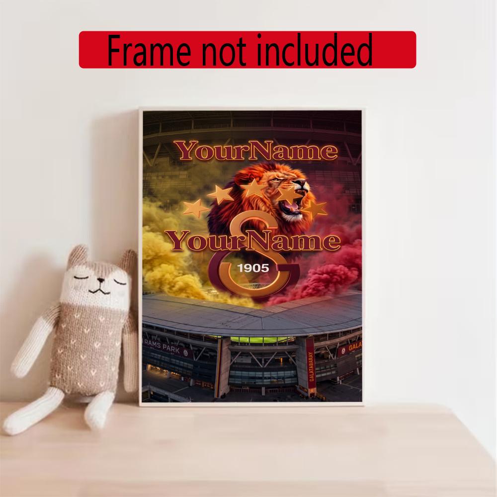 Galatasaray Customize Your Name Diamond Painting Round Diamond Diy Frameless Holiday Artwork Suitable For Home Office Wall Decoration
