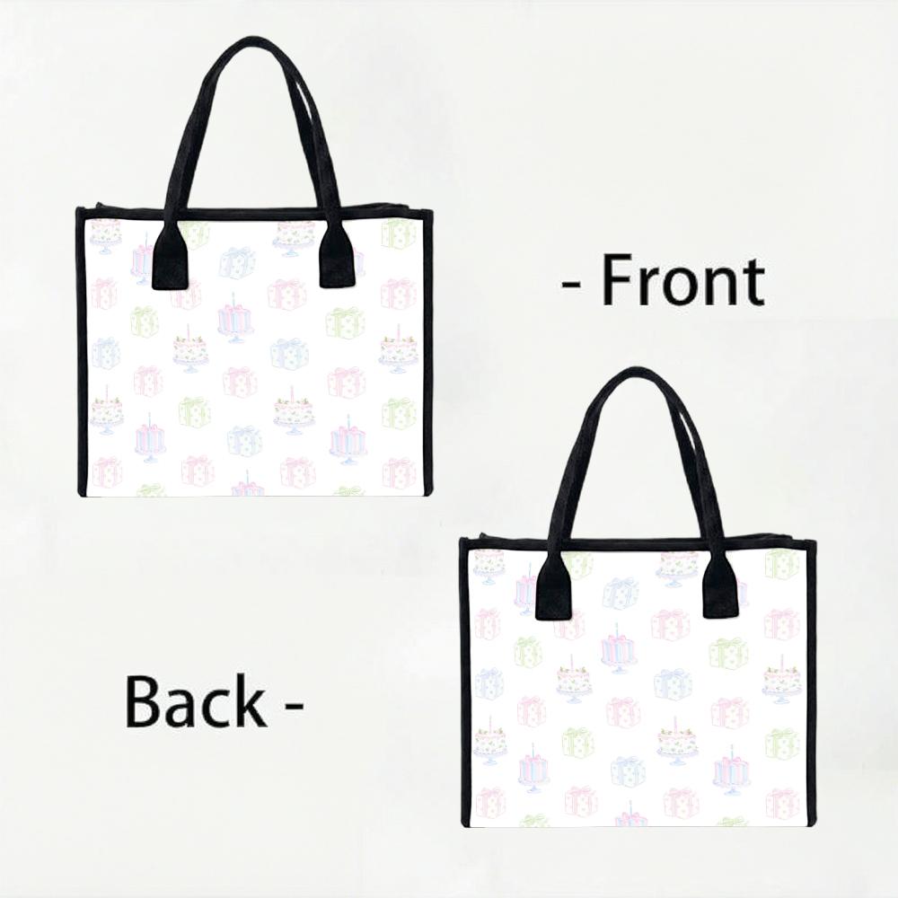 Cute Gift Pattern Tote Bag for Daily Use Shopping Casual Portable Shoulder Bag