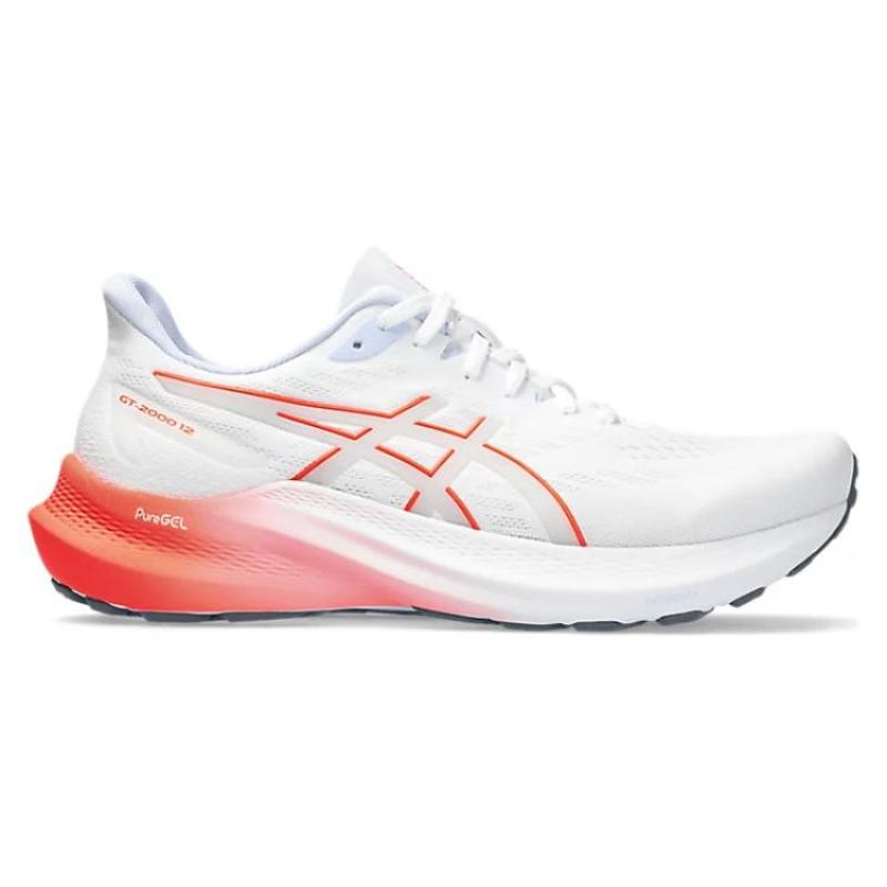 Asics GT 2000 12 White Sunrise Red Women's Sneakers 1012B506-101