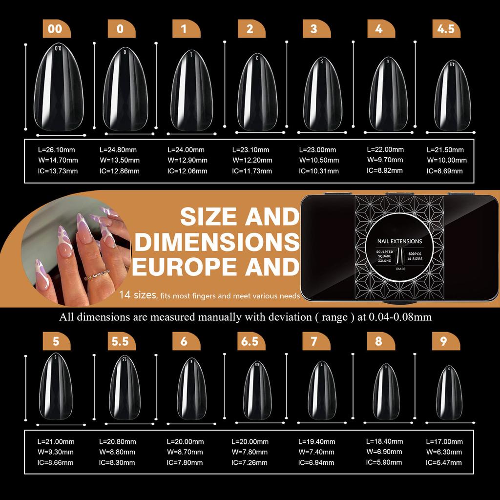 Soft Gel Nail Tips Long Lasting and Natural Looking Nail Tips for Beautiful Manicure for Women Girls