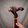 personalized Lion Head Walking Cane Wooden Walking Stick Handmade Gentlemen Cane  Style Gift for Men Decorative Mobility Stick