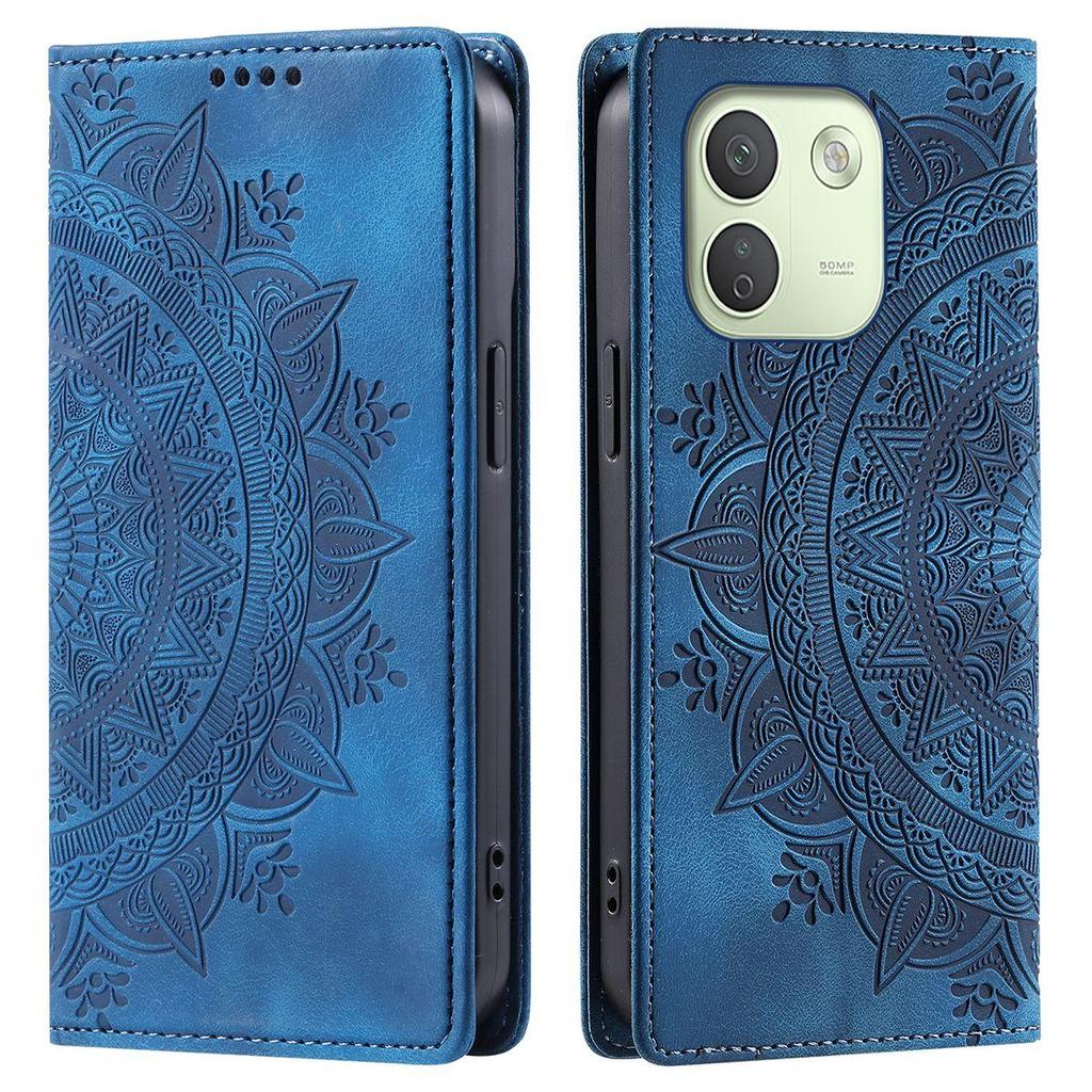 for Xiaomi Redmi Note 17 Pro Max 5G Mandala Embossed PU Leather Flip Wallet Case Magnetic Closure Cover