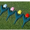 Decorative Tulips Flower Design Fence PVC Garden Fence for Interlocking of Yard and Pathway Borders Gardening Supply