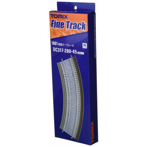 TOMIX N Gauge Double-Track Curved Rail DC317 & 280-45 F Set of 2 (1881) Model Railroad Supplies