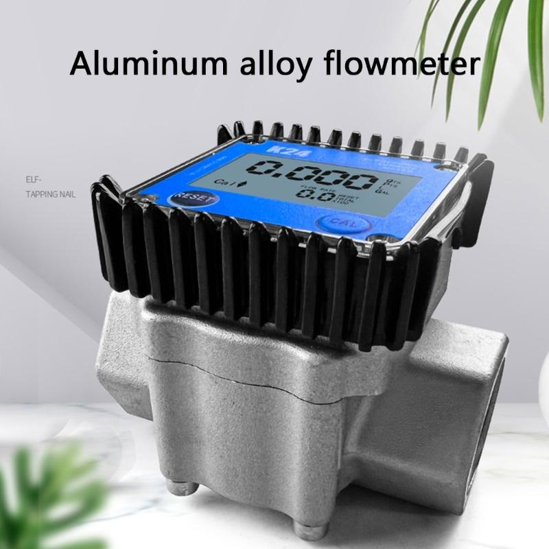 Aluminum 1inch Gear Flow Meter K24 With Clear LCD Display Suitable For Petroleum Industry Engineering Irrigation Experts