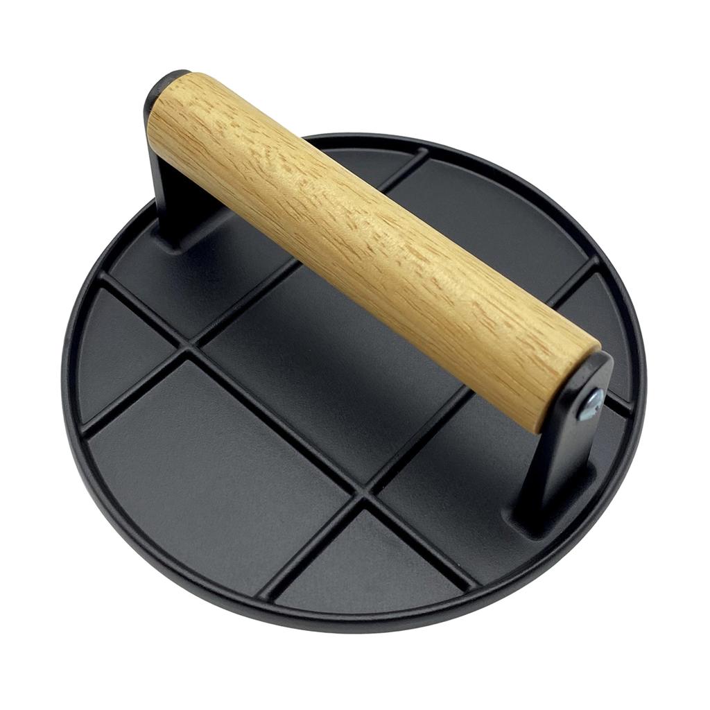 Burgerpresse mit Holzgriff Leicht zu reinigen Professionelle Hamburgerpresse Grillpresse für BBQ Rindfleisch Kochen Grill Steaks