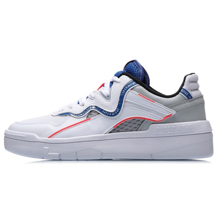 

Li Ning Wave SPWV Lite Low top Skateboard Shoes Men s White Blue AGCR037-4 41