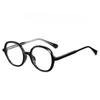 New TR90 Full-frame Glasses Frame Japanese Plate Pin Round Glasses Retro Thick Border Blue Flat Mirror