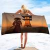 Japanese Samurai Beach Towel Super Soft Water Absorbent Bath Towels Mens Light Bath Towels Water Absorpt Swim Bath Towels
