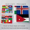 3Pcs Flags World Bedding Sets For All Sizes New 3D Printed Bed Cover Comforter Duvet Cover Pillowcase Bedroom Decoration