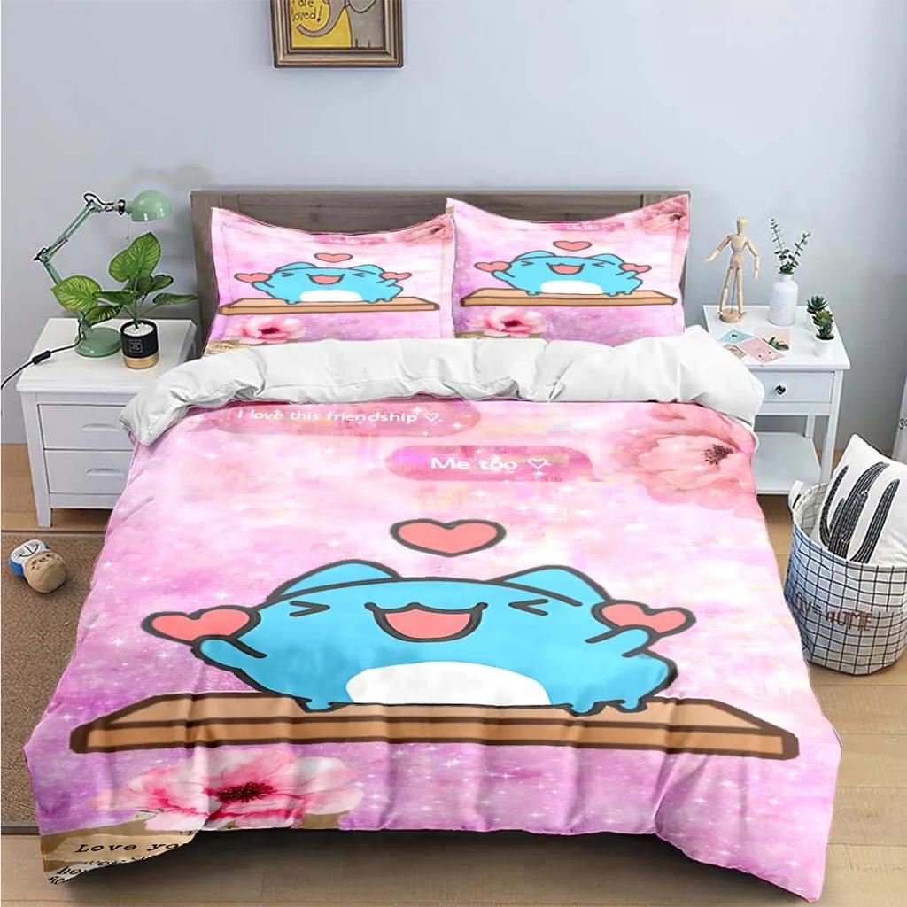 Fashion Cartoon B-Bugcat Capoo Pattern Bedding Set Duvet Cover Comforter Luxury Birthday Gift Bed Supplies