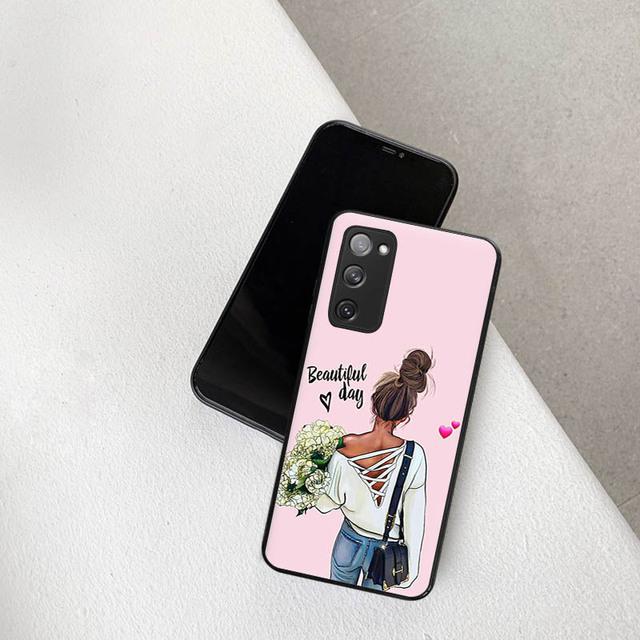 For Samsung S22 5g-deksel Soft Girl Boss Art-deksel til Samsung Galaxy S21 S20 Fe S10 Plus Note 20 Ultra 10 Lite 9 8 telefondeksel