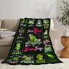 Two frog patterns digital-printed polyester Bedroom velvet flannel soft sofa cover blanket Fleece sofa cover blankets for beds