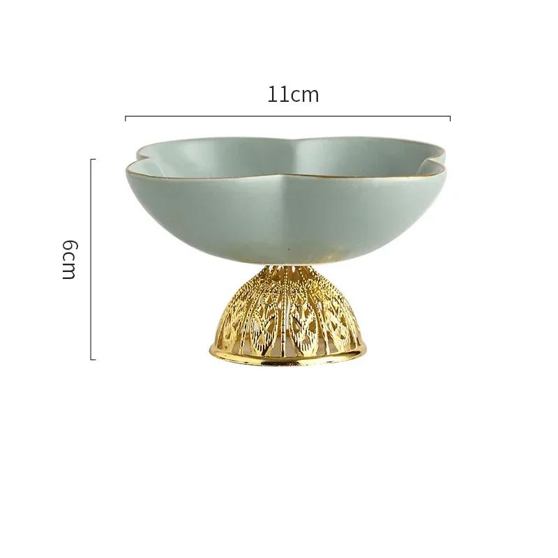 Light Luxury Creative Ceramic Plates Household Party Fruits Snack Plate Coffee Shop Exquisite Dessert Plate Unique Tableware