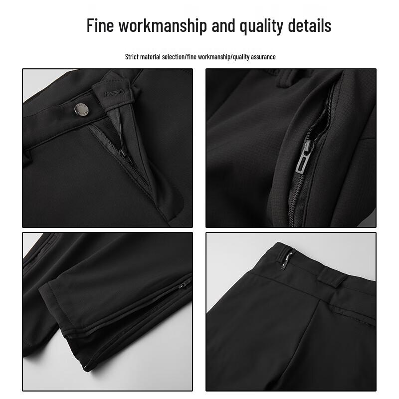 Dibinze Men's Plus Size Winter Fleece-Lined Casual Pants