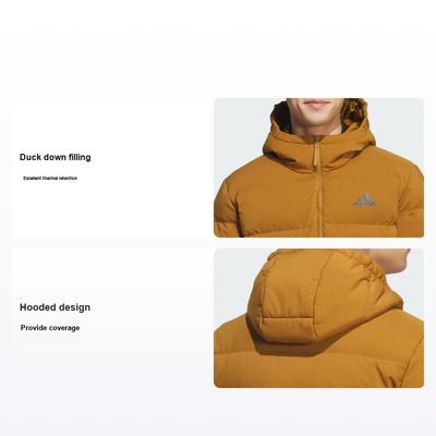 Helionic Sports Casual Cómoda Cálida Chaqueta de Plumón de Pato con Capucha 600 Fill Power Hombre Chaquetas KF4397