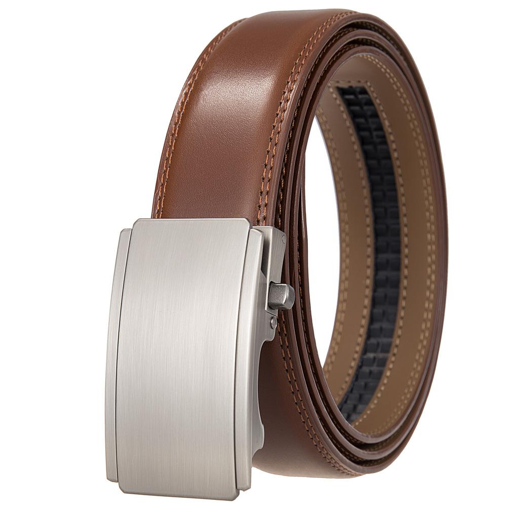Casual Business Belt, Belt For Men, Two-Layer Belt, Automatic Buckle Belt Ly36-25565-1
