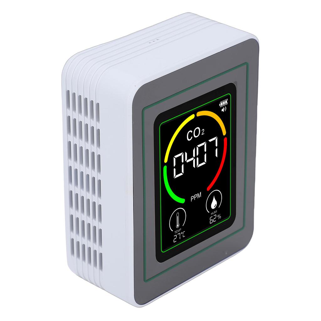 Air Quality Meter 3 in 1 CO2 Temperature Humidity Detect Tester Indoor Portable for Home School