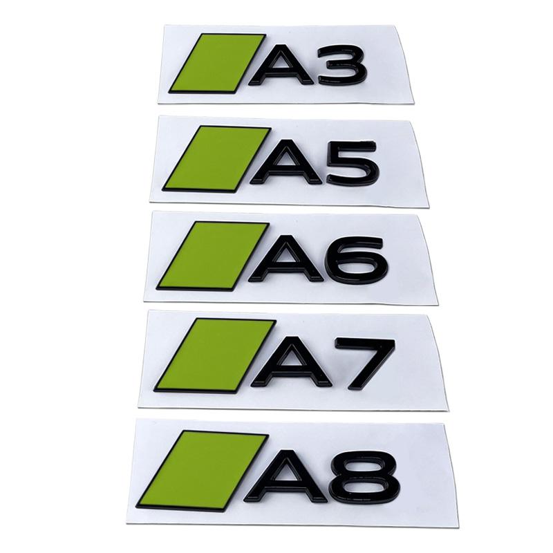 New Metal Car Trunk Emblem for S A3 A5 A6 A7 A8 Letter Stickers Rear Badge Body Side Decal Refitting Decoration Accessories