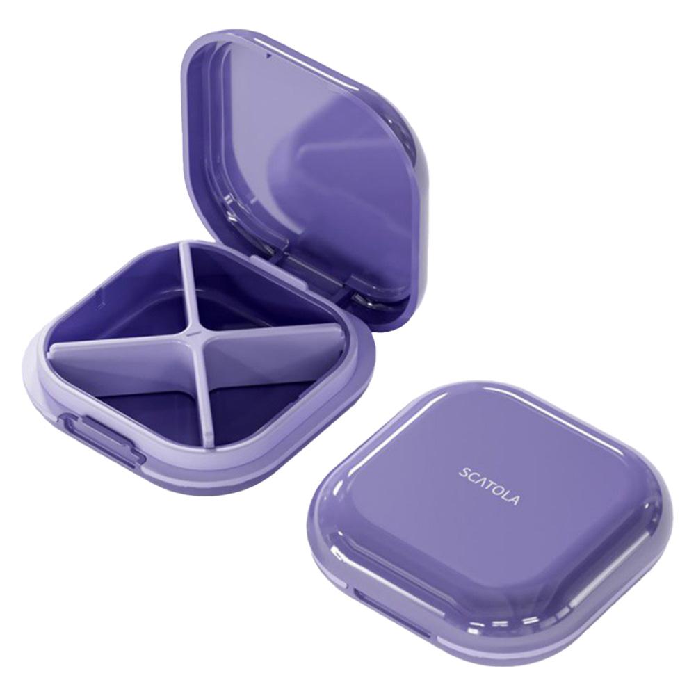 

4 Grid Pill Case Portable Medicine Box Moisture-proof Pill Storage Box Multi-Function Small Pill Organizer for Outdoor Travel