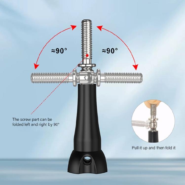 Quick Release Foldable Threaded Screw Camera Mount Hand Operated Tightening Shock Resistant For Adventure Filming