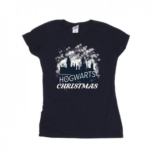 

Harry Potter Womens/Ladies Hogwarts Christmas Cotton T-Shirt XXL білий