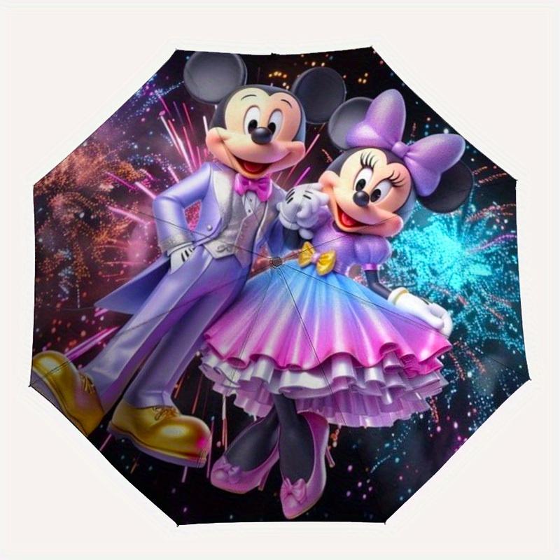 

1pc Mickey, Minnie Automatic Umbrella, Portable Foldable 8-Rib Manual Open with Skeleton Hand, Durable Canopy yy250730123