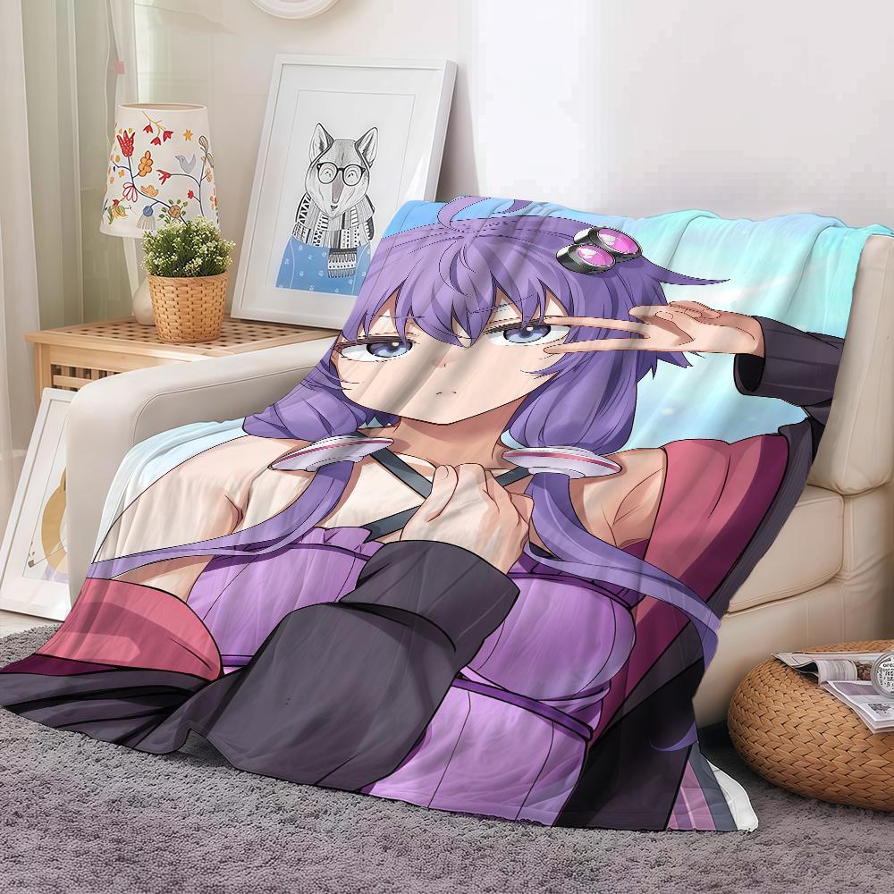 Anime Y Yuzuki Yukari Blanket For Sofa Office Bed Plane Travel Sleep Read Relax Camping Soft And Warm