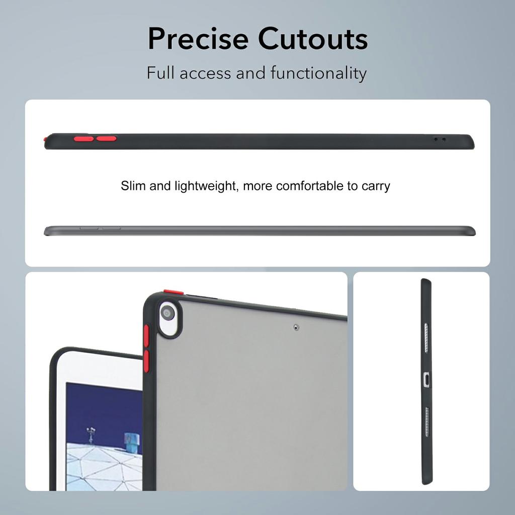 For iPad Air 10,5 tommer (2019) Etui Hudfølelse Matt Akryl TPU Støtsikkert Nettbrettdeksel