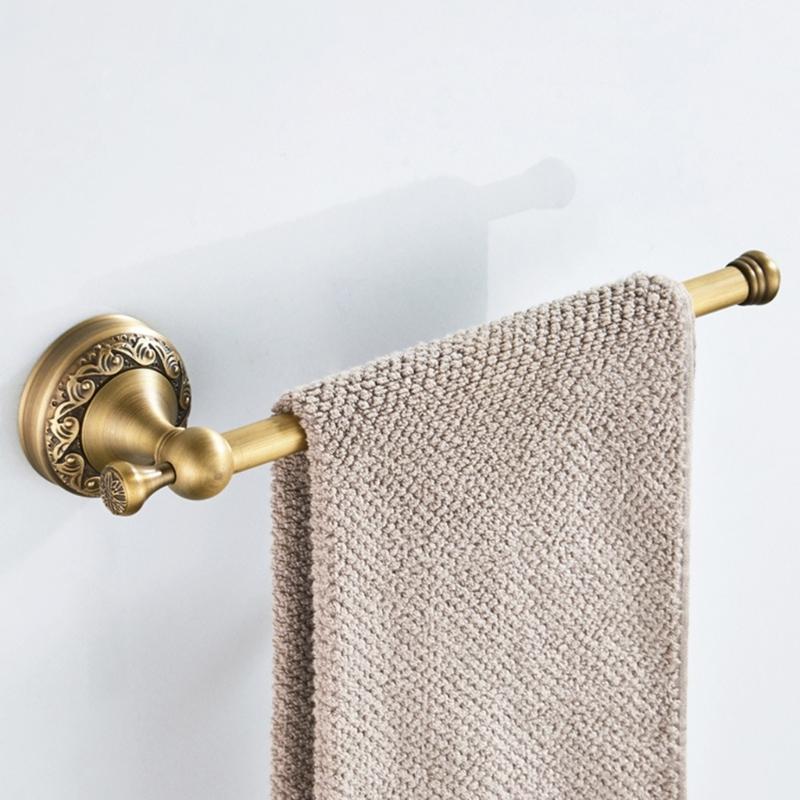 Copper Wall Mounted Tissue Holder Copper Single Towels Rail Rod Toilet Paper Roll Dispenser Bathroom Accessory