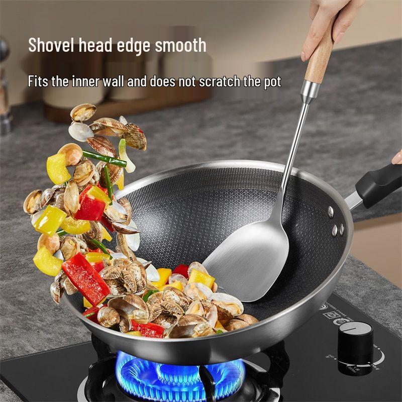 Chuida Huang Wood White Series 304 Stainless Steel Spatula