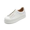 Women's Genuine Leather Thick-Soled White Shoes, Spring 2026 New Arrival, Versatile Platform Sneakers That Slim the Feet.