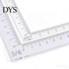 Professional Paper Crafting Gauges 7Pcs/Set Acrylic L-Shaped Positioning Ruler, Tool with Centimeter Scale, 7 Border Offset Rulers Sizes Square Ruler