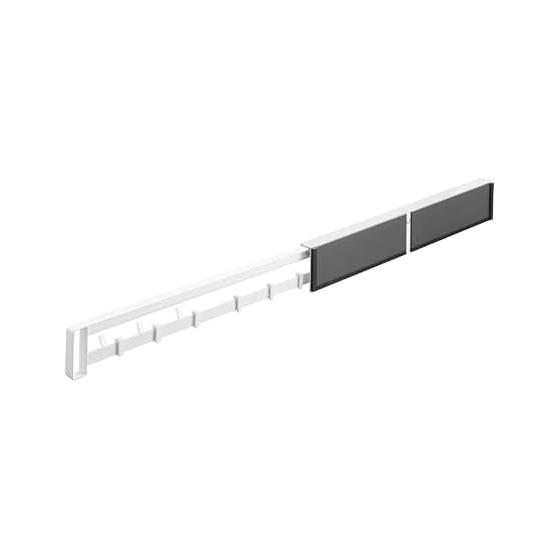Yamazaki Jitsugyo Magnetic Refrigerator Side Hideable Slide Hook White Body: W2.5 X D45 ~ 83 X H6.4cm Tower Hide Storage Hanging Storage Tool Hook