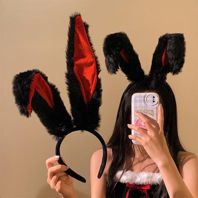 Girls Plush Long Rabbit Ear Hair Bands Headwear Headband Dress Accesorios Women Girl Cosplay Lolita Cosplay Hair Accessories