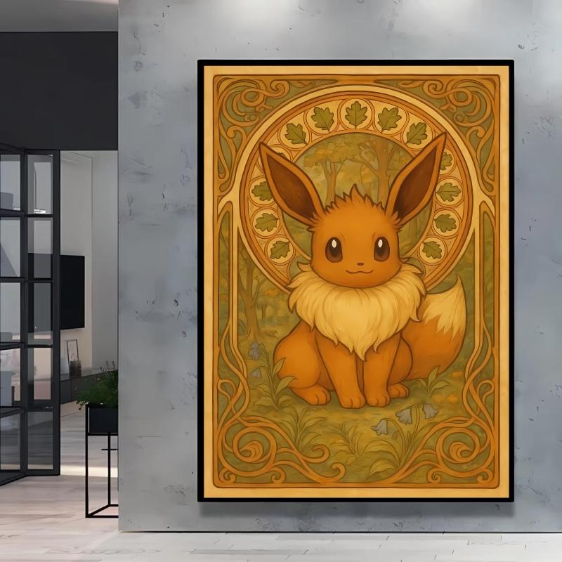 Hot Anime Poster Pokemon Gengar Canvas Printing Cartoon Character Pictures Diverse Sizes Home Bedroom Decor Friends Gift Classic