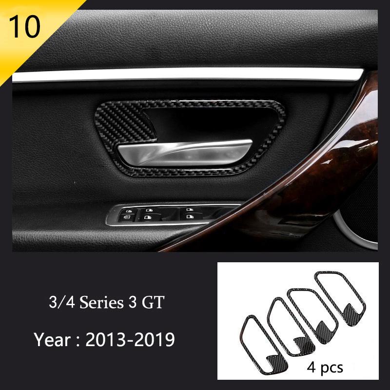 Car Styling Carbon Fiber Interior Button Panel Decoration Cover Trim Sticker Frame For BMW 3 Series F30 3gt F34 F32 Accessories