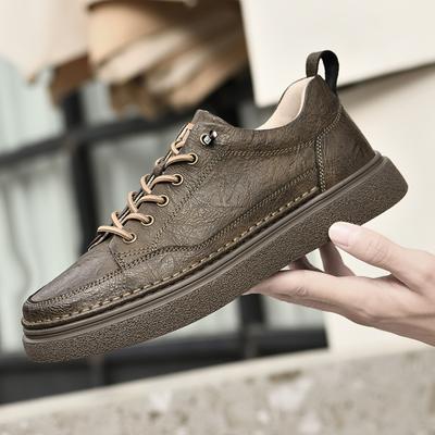Modne Nowe Prawdziwa Skóra Męskie Buty Modne Luksusowa Marka Business Casual Wygodne Męskie Buty Uniwersalne Platforma Chodzenie Trampki