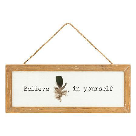 Decorazione Murale Yona 38X15 Cm Con Una Scritta Motivazionale