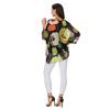 Plus Size Women's Bohemian Chiffon Shirt Beach Vacation Sun Protection Jacket Bikini Cover Up