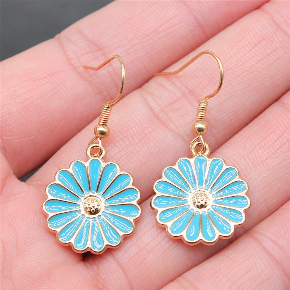 54 Styles Vintage Fashion Women Jewelry Flower Dangle Earring Drop Jewelry Accessories For Women Sunflower Rose Daisy Earrings