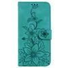 For Google Pixel 8a Case Flower Imprint Leather Foldable Stand Phone Wallet Cover