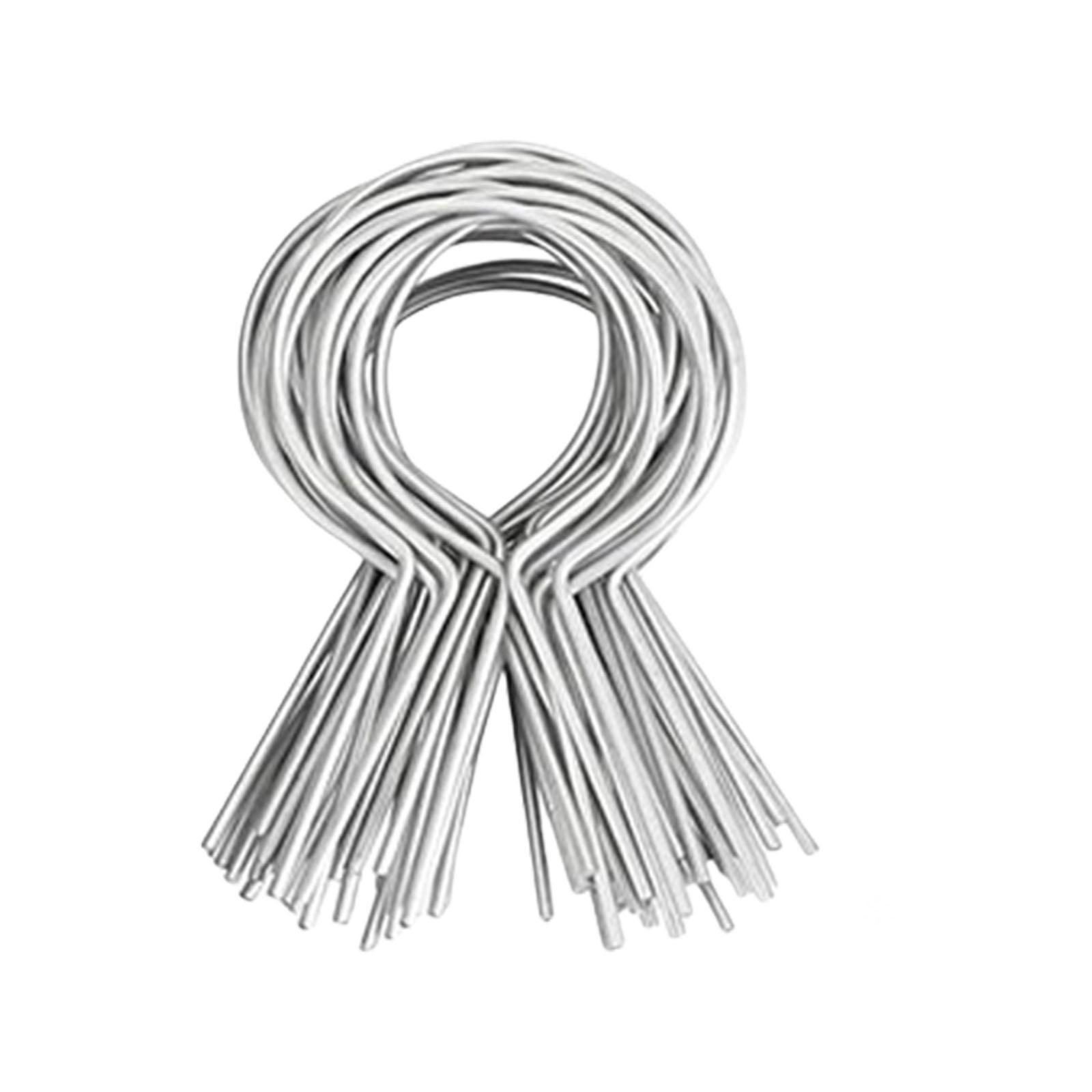 

100 шт. Многоцелевая стяжка для сетки-рабицы 11 калибра Прочные металлические скрутки для фермерских и садовых ограждений Материалы для проектов T2